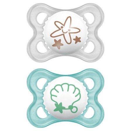 Mam Original Succhietto 2-6M+ Caucciù Confezione Doppia Neutro