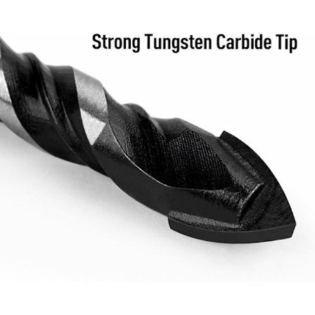 Sæt med 5 multi-materiale bor til keramik, fliser, beton, mursten, glas, plastik og træ, 6 mm, 8 mm, 10 mm, 12 mm