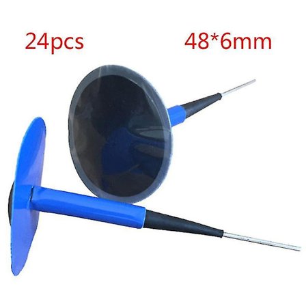 24 stk Dekk Punktering Reparasjon Slangeløs Ledning Sopp Plugg Patch Kit 48*6mm For Bil Motorsykkel Lastebil Bil Reparasjonsverktøy Universal