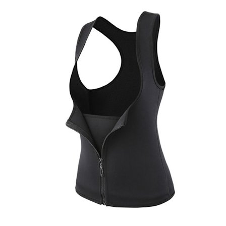 Sved Sauna Body Shapers Vest Sved Trænings T-shirt SORT-M
