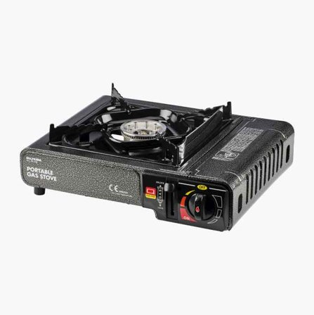 Biltema - Kokeapparat 2 kW - Bærbar, Stålhus, med Praktisk Oppbevaringspose og Automatisk Piezo-Tenning, Drives med Gassbeholder