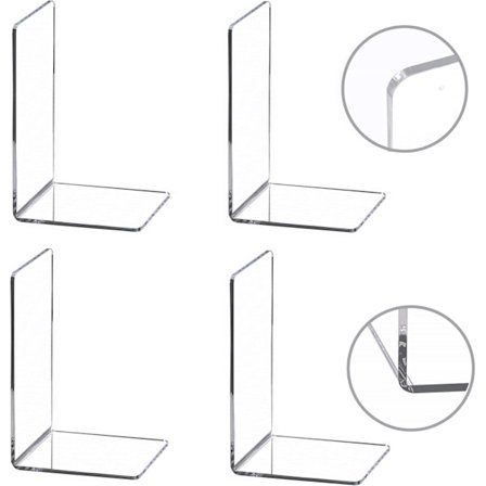 Klare akryl meget små bogstøtter ABE-4 små