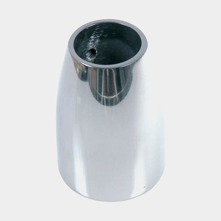 Ræling fod, Ø25.4 mm, rustfrit stål, lige