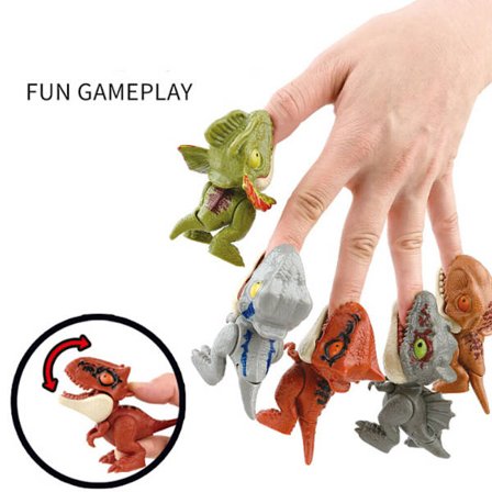 10 Fingerbitande Dinosaurieägg T-rex Rörlig Led Simulation Di