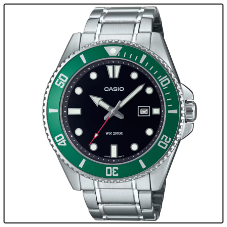 Casio M's Timeless Collection Mdv-107D-3Avef Green