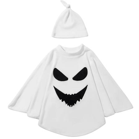 GYRATEDREAM Halloween-kappe for småbarn, gutter og jenter, spøkelseskappe, Halloween-kåpe, hatter, antrekksett, 1-6 år scarysmiley 5