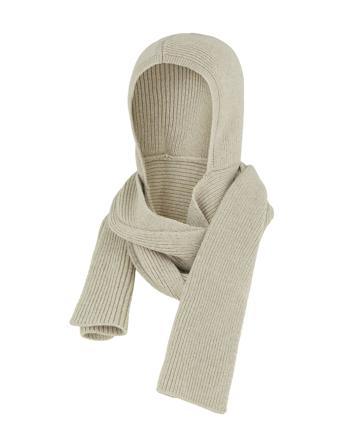 Matty Combo Scarf Accessories Headwear Balaclava Beige Becksöndergaard
