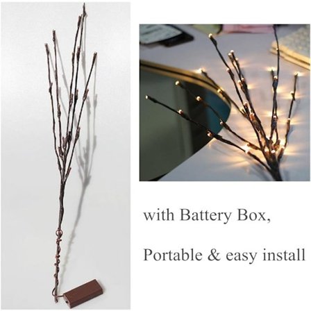 LED-valolliset oksavalot, USB-virtalähde, valmiiksi valaistut joulukuusen oksat, valaistut oksavalot sisä- ja ulkotiloihin puutarhajuhliin