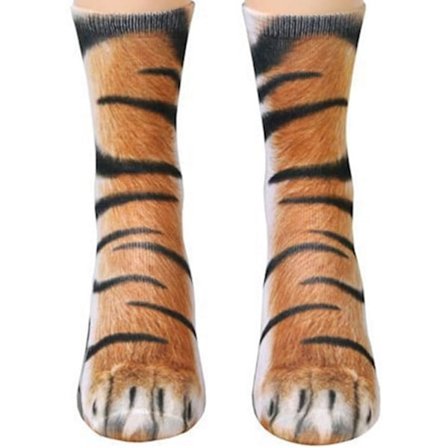 Tiger Roliga Julgåvor Nyhet 3D Djur Tass Sockor Strumpa