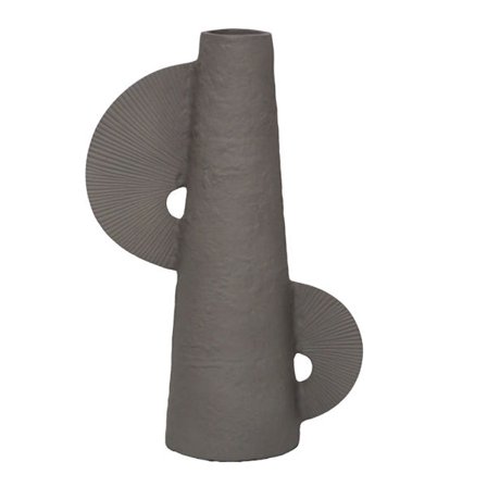 Aluminiumsvase, 26x13x40cm, mudderfarvet