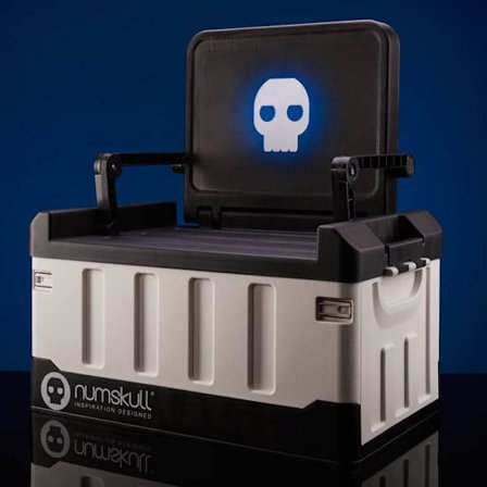 Numskull - 850032 - Officiell PS5-inspirerad sovrumsförvaringslåda med hopfällbar stol