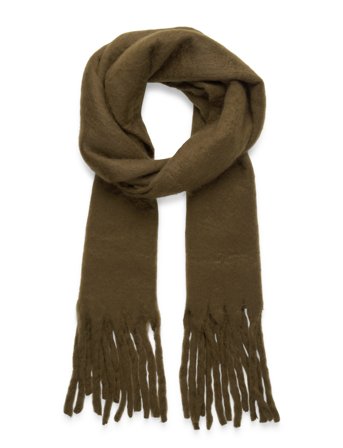Gina Tricot Soft Chunky Scarf - Khaki green - ONE SIZE