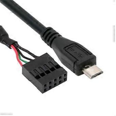 U2-018-MM USB 2.0 Moderkort 9pin 10pin Header till Micro USB 5pin Kabel 50cm för Mini Monitor Sensor