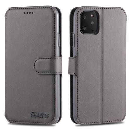 iPhone 11 Pro - Skyddande Azns Plånboksfodral Grey Grå