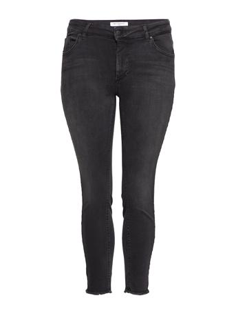 Carwilly Reg Ank Skinny Jeans Black Noos Skinny Jeans Svart ONLY Carmakoma
