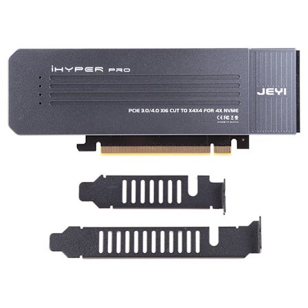 Jeyi Ihyper-pro för M.2 X16 för 4x Nvme Pcie3.0 Gen 3 Pci-e VROC NVMe för Raid Card för M.2x16 M2x16 4x X4 32Gbps