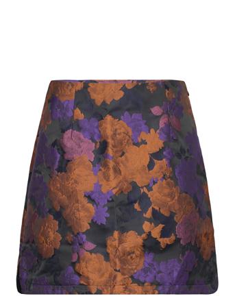 Yaspirio Hw Jacquard Skirt Kort Skjørt Svart YAS*Betinget Tilbud