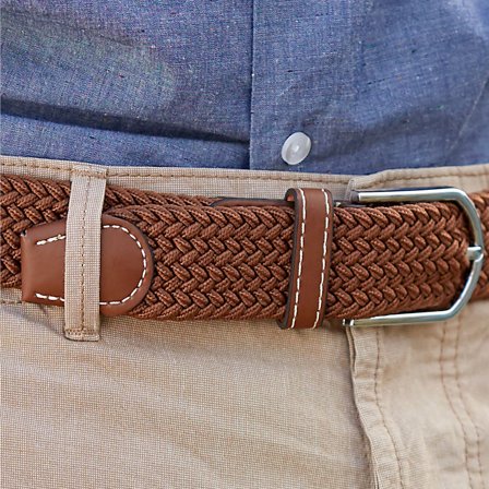 Brown Elastic Belt for Men - Elastic Belts