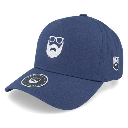 Bearded Man - Blå adjustable Keps - Wild Beard Movember A-Frame Navy Adjustable @ Hatstore