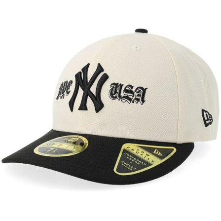New Era - MLB Beige fitted Keps - New York Yankees Cooperstown Logo 59FIFTY Low Profile Light Terracotta/Black Fitted @ Hatstore