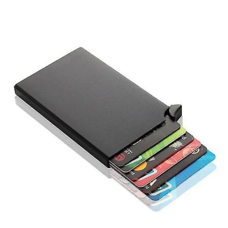 Kortholderlommebok, minimalistisk og slank metall RFID-blokkerende kontaktløs kortbeskytter for menn