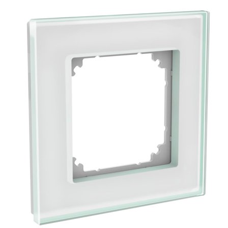 Schneider Electric WDE004035 Kombinationsram glas, solid, vit 1-fack, Strömbrytare & vägguttag