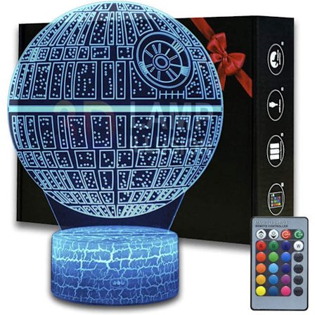 3D Illusion Star Wars Nattlampa, 7 Färgförändring Dekorlampa