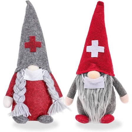 2 Pakkaa Joulu Tonttu Ruotsalainen Gnome Koristeet - Käsintehty Doctor Nu