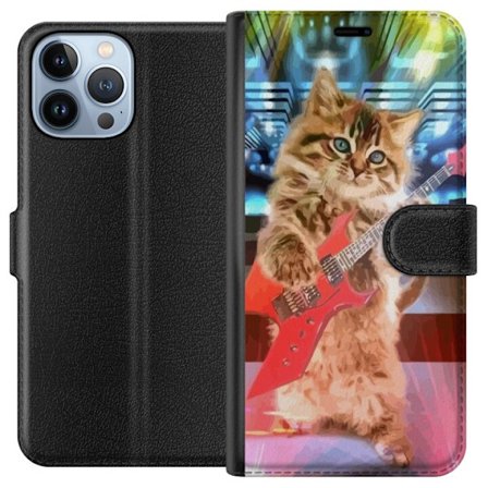 Kompatibelt Lommeboketui til Apple Apple iPhone 13 Pro Max Kattunge Elgitar