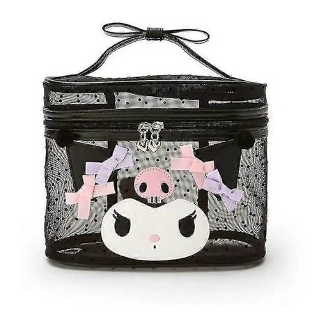 Sød Transparent Makeup Taske Mesh Kosmetiktaske (kuromi-sort) GS_tfrf