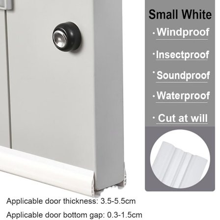 96 cm Dør Bund Tætningsliste Støjreduktion LILLE HVID