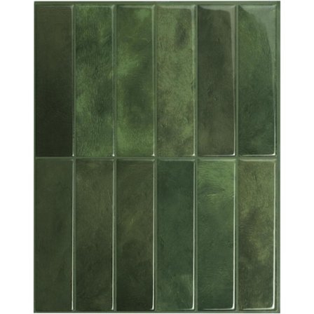 Keittiön ja kylpyhuoneen liimattava taustalevy, seinälaattatarra, itseliimautuvat vihreät laatat, 5 arkin setti, 29 x 22,9 cm