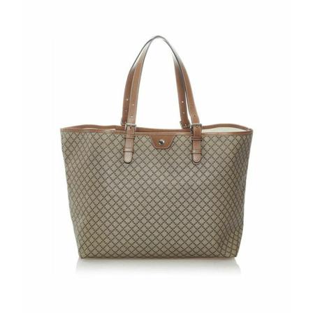 Gucci Vintage, Pre-owned Diamante Tote Bag Bruin, Dames, Maat:ONE Size,Canvas