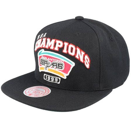 Mitchell & Ness - NBA - Black - snapback - Cap - San Antonio Spurs Champs Black Snapback - Hatstore