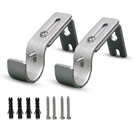 2 stk. Metal Gardinstangsbeslag Sæt Høj Belastning