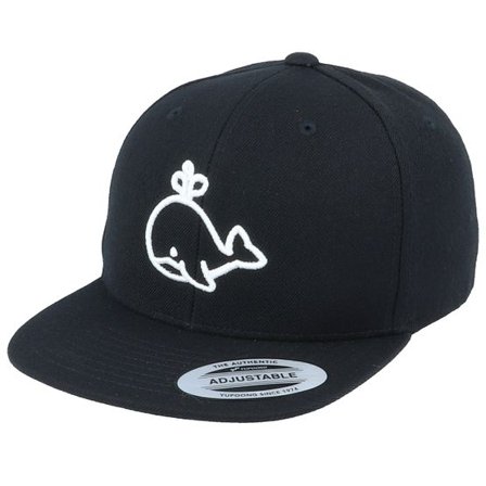 Kiddo Cap - Svart snapback Keps - Kids 3D Whale Black Snapback @ Hatstore