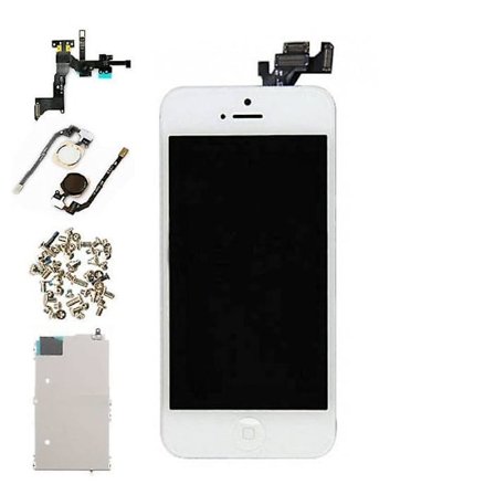 Stuff Certified iPhone 5 Förmonterad Skärm (Pekskärm + LCD + Delar) A+ Kvalitet - Vit