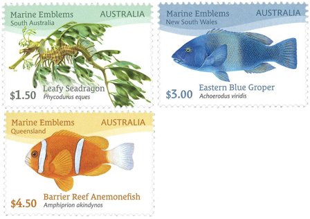 Australien - Fisk - Postfrisk sæt 3v