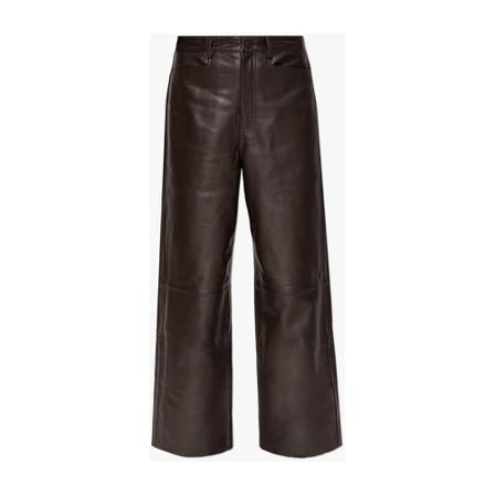 Proenza Schouler Leather Bukser Brun, Dame Læderbukser