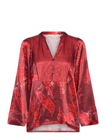 Kendra Blouse Bluse Langermet Rød ODD MOLLY*Betinget Tilbud