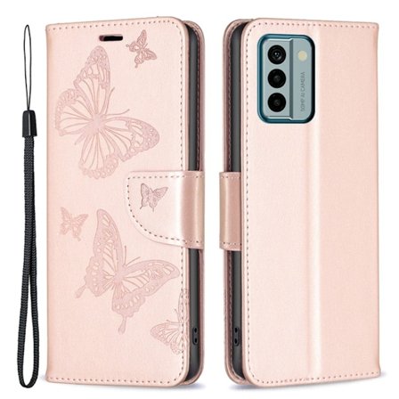 Butterfly Nokia G22 Flippetui - Rose Gull