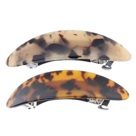 2 stk. hårspenner for kvinner, vintage fransk acetat hårklemme 3,5" stor hårnål