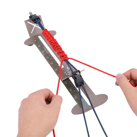 Paracord Armbåndssæt og Jig Sæt Justerbar Stålramme med Hanks Gratis Spænder