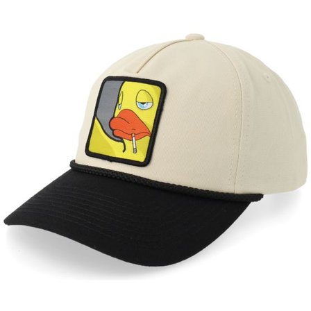 BOOM - Beige adjustable Keps - Smoke Little Duck Patch Rope Stone/Black Golfer A-Frame Adjustable @ Hatstore