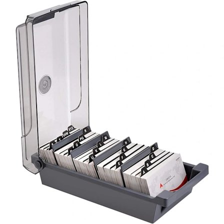 Rymmer 500 kort, visittkortoppbevaringsboks, rekordboks