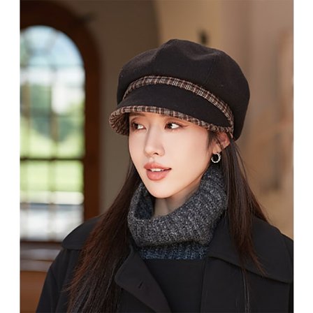 Retro rutete åttekantet hatt utendørs 1 Casual dame Newsboy Cap