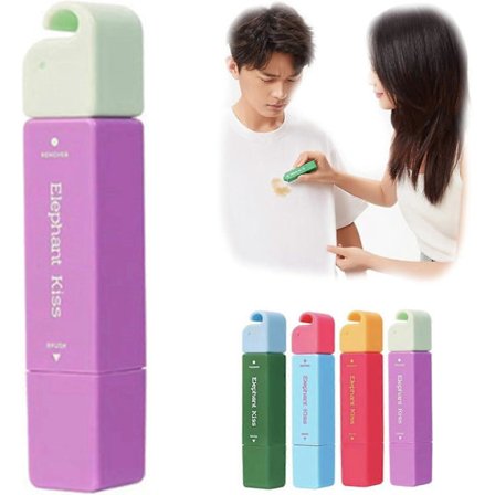 Elephant Kiss Flekkfjerningspenn, 3-sekunders flekkfjerningspenn, dobbelthodet øyeblikkelig behandlingspinner for rengjøring på farten, takler 