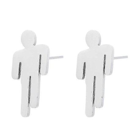 Billie Eilish Hopeiset Korvakorut Naisille, Uniikit Korvakorut (1 Pari)