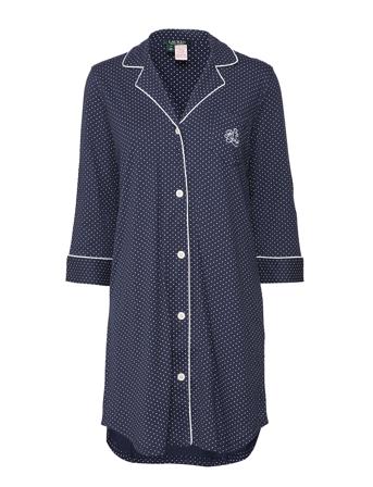 Lrl Heritage 3/4 Sl Classic Notch Sleeps Blue Lauren Ralph Lauren Homewear