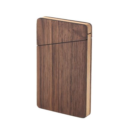 Bærbar tre visittkortholder for menn og kvinner, visittkortholder i valnøtt